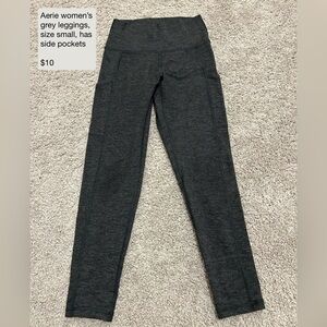 Aerie Dark Gray Leggings with Side Pockets
